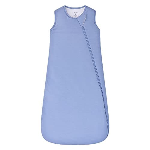 HAPIU Unisex Rayon Made from Bamboo Baby Sleep Sack TOG 1.0, 2-Way Zipper YKK, Wearable Blanket Baby,6-18 Months,Blue - Image 1