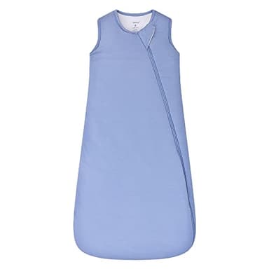 HAPIU Unisex Rayon Made from Bamboo Baby Sleep Sack TOG 1.0, 2-Way Zipper YKK, Wearable Blanket Baby,6-18 Months,Blue - Image 1