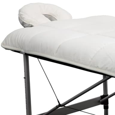 ForPro Premium Quilted Fleece Table Pad Set, Natural, Extra Soft, Hypoallergenic, for Massage Tables, Includes Massage Table Pad and Face Rest Cover - Image 3