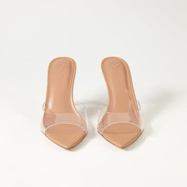 The Drop Women's Mandy Pointed-Toe Heeled Sandal, Clear, 9.5 - Image 3