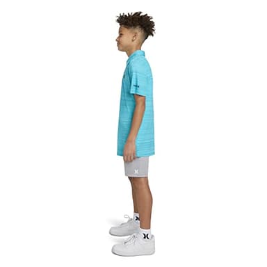 Hurley Boys' Performance Polo Shirt, Aurora Green Heather, L - Image 7