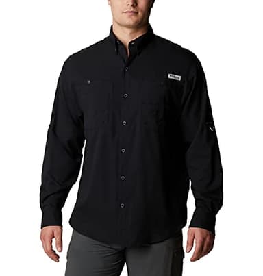 Columbia Mens PFG Tamiami Long Sleeve Fishing Shirt, Black, 2X - Image 6