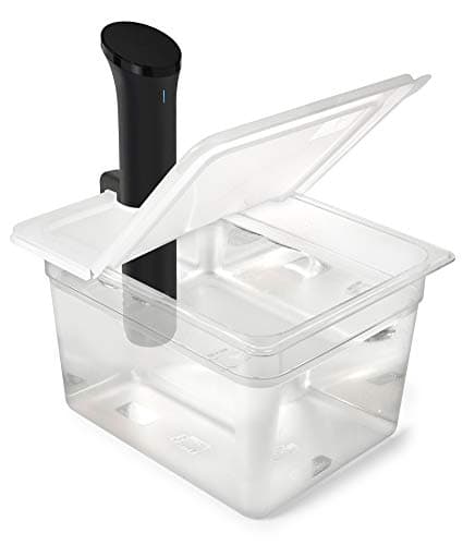 EVERIE Sous Vide Container 12 Quart EVC-12 with Collapsible Hinged Lid Compatible with Anova Nano or AN500-US00 or Anova Pro 3.0 or Anova Mini, Also Fits Instant Pot - Image 1