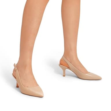 DREAM PAIRS Women's Kitten Heel Slingback Pointed Closed Toe Low Stiletto Heels Dress Bridal Elegant Wedding Pumps Shoes,Size 7,Nude-Pu,SDPU2444W - Image 6