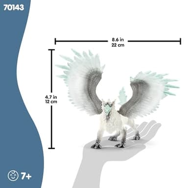 Schleich Eldrador Creatures - 13" Ice Griffin Toy - Movable Wing Dragon Action Figure for Boys and Girls - Mythical Creature Figures - Fantasy Beast Figurine - Fun Monster Toys for Kids Ages 7+ - Image 8