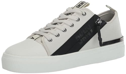 DKNY Women's Chaney-Lace Up Sneaker, Pebble, 6.5 - Image 1