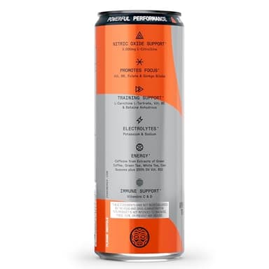ZOA+ Pre-Workout Energy Drink Supplement - NSF Certified for Sport with Zero Sugar, Nitric Oxide Support, B & D Vitamins, Amino Acids, and Electrolytes (Orange Grapefruit) - Image 2