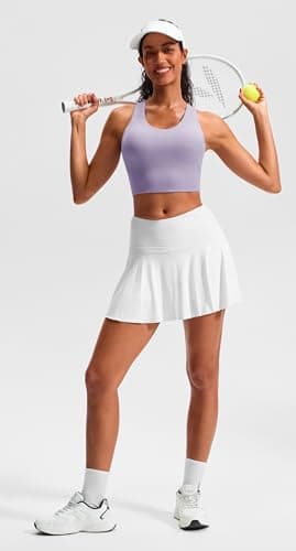 JOYSPELS Sports Bras for Women Extra Comfort Criss-Cross Back Padded Workout Tops for Women Medium Support Light Purple - Image 5