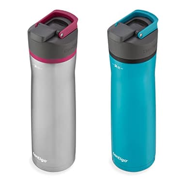 Contigo Cortland Chill 2.0 Vacuum-Insulated Stainless Steel Water Bottle Spill-Proof Lid Preserves Temperature for Hours 24oz 2-Pack Juniper & Dragonfruit Ideal for Travel and Daily Use - Image 3