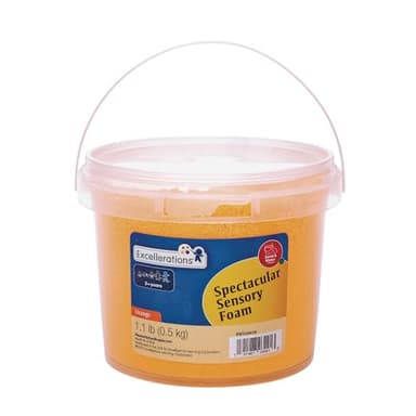 Excellerations Spectacular Sensory Foam - Orange, 1.1 lb (500 g), Interactive Toy for Kids, Tactile Exploration, Mess-Free Kinetic Foam for Sensory Play, Calm-Down Tool, Classroom or Home School Use - Image 1