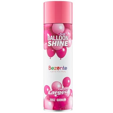Bezente Balloon Shine Spray - 20 oz High Shine Balloon Spray, Waterproof, Long-Lasting Antioxidant, Odorless, Instant Shiny Effect for Party Balloons Decorations - Image 1