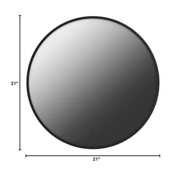 Growsun Black Round Mirror 20 inch Circle Mirror for Bathroom, Vanity, Bedroom, Home Decor - Image 7