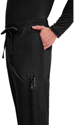 Cherokee Scrubs for Men Tapered Leg Cargo Scrub Pants with Zip Fly, 5 Pockets Elastic Waist 2-Way Stretch & Easy Care – WW190 - Image 4