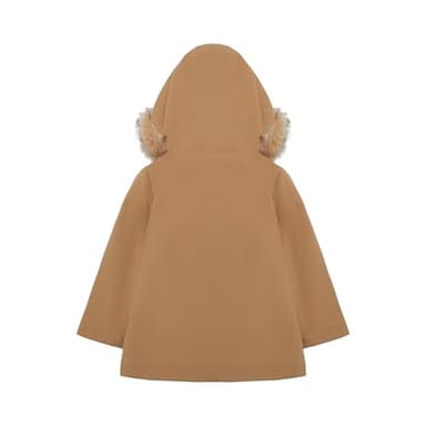 Carter's Baby Girls Faux Wool Winter Dress Coat, Khaki, 12 Months - Image 3