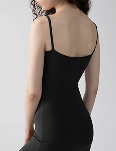 PUMIEY Maxi Dress for Women Long Dresses Bodycon Dresses Summer Slip Dress Jet Black Medium - Image 4