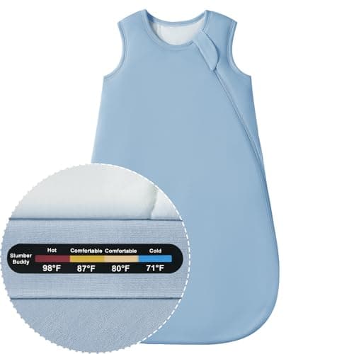 Slumber Buddy Baby Bamboo Viscose Sleep Sack 6-12 Months 12-18 Months, 70% Rayon Made from Bamboo 30% Cotton 1.0 TOG Toddler Infant Baby Sleeping Bag, Winter Babysack Sleepers Sleep Bag with Zipper