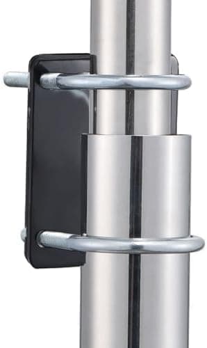 Antenna Mast Pipe Mount and Flag Pole Mounting Adapter Works with Starlink Dish and Integrated Structure Universal Antenna Heavy Duty Steel Pole Mount V-Clamp Bracket Roof Mounting - Image 6