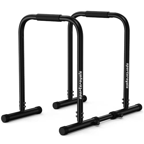 Sportsroyals Adjustable Dip Bar Station, Heavy Duty Parallette & Parallel Bars, 400LBS Stable Dip Stands for Home Gym, Calisthenics & Upper Body Workout Equipment - Image 1