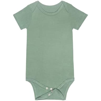 Baby Boy Rompers, Short Sleeve Bodysuits Summer Newborn Infant Girls Shirts Green 18-24m - Image 2