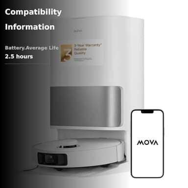 Mova P10 Pro Ultra Robot Vacuum and Mop 13,000Pa Suction, 140°F Hot Water Auto Mop Washing & Drying, Dual Spinning Extenable Mop,10.5mm Lifting for Carpet, 360°Obstacle Avoidance, App Control - Image 3