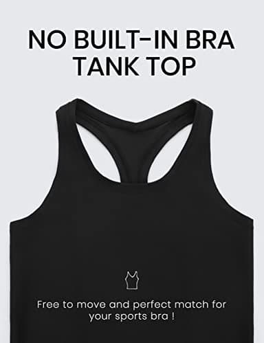CRZ YOGA Butterluxe Racerback Workout Tank Tops for Women Tight Sleeveless Camisole Gym Athletic Yoga Shirts Black Small - Image 3