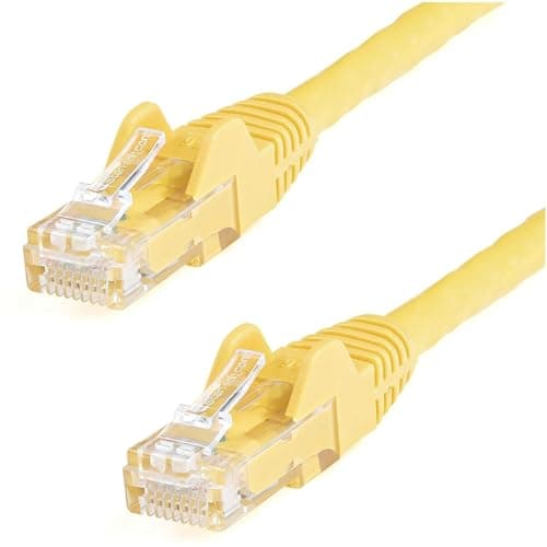 StarTech.com 7ft CAT6 Ethernet Cable - Yellow CAT 6 Gigabit Ethernet Wire -650MHz 100W PoE RJ45 UTP Network/Patch Cord Snagless w/Strain Relief Fluke Tested/Wiring is UL Certified/TIA (N6PATCH7YL) - Image 1