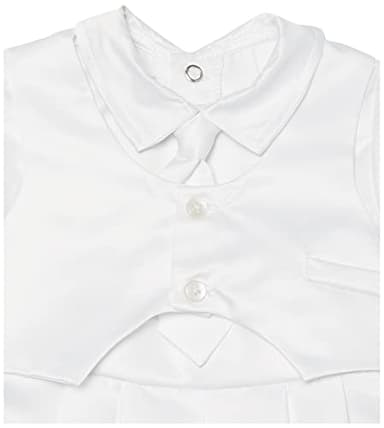 Pippa & Julie Baby Boys' Christening Set, 3-Piece Outfit, Includes Suit, Removable Vest & Bonnet, White, 18 Months - Image 7