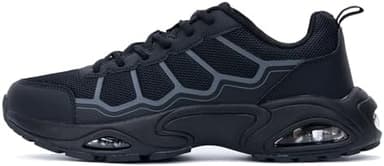 Mens Running Shoes Athletic Tennis Shoes Lightweight Sport Workout Sneaker for Walking Gym Jogging BlackGrey Size 11 - Image 3