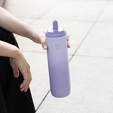BOTTLE BOTTLE Insulated Water Bottle 24oz with Straw Lid and Handle for Sports Travel Gym Stainless Steel Water Bottles Double-Wall Vacuum Metal Leak Proof BPA-Free (purple gradient) - Image 6