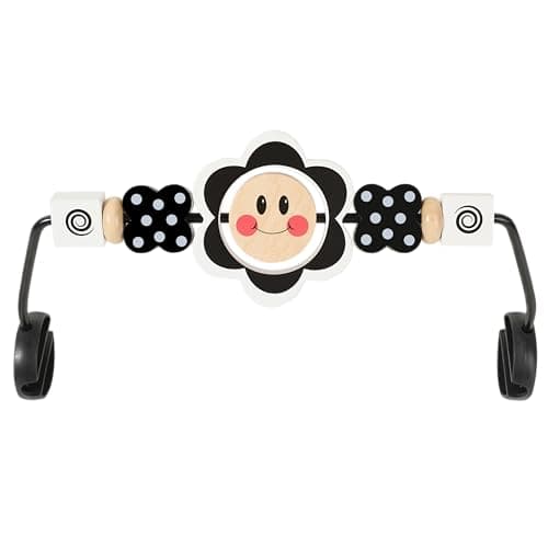 iGRATENS Baby Bjorn Bouncer Toy Bar, Toy Bar for Bouncer Balance Soft & Bliss, Easy to Attach and Remove, Child-Friendly Materials, Ideal for Baby, Black and White Toys - Image 1
