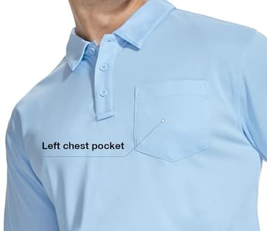 ZITY 5 Pack Polo Shirts for Men with Pocket Dry Quickly Short Sleeve Athletic Outdoor Work Collared Shirts 3XL - Image 5