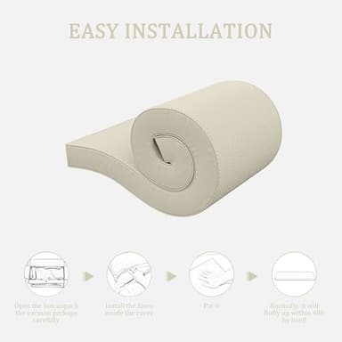 Tounosnt Outdoor Bench Cushion Inch Thick Waterproof Patio Furniture Cushions (Cream, 60 x 18 x 3.5) - Image 5