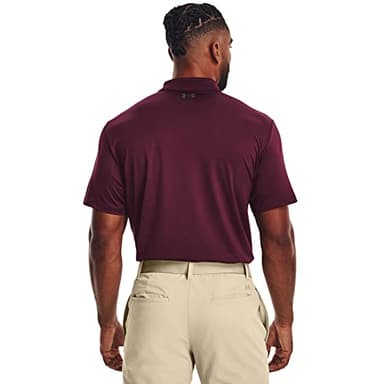 Under Armour Men's Performance 3.0 Polo, (600) Dark Maroon / / Pitch Gray, Large - Image 2