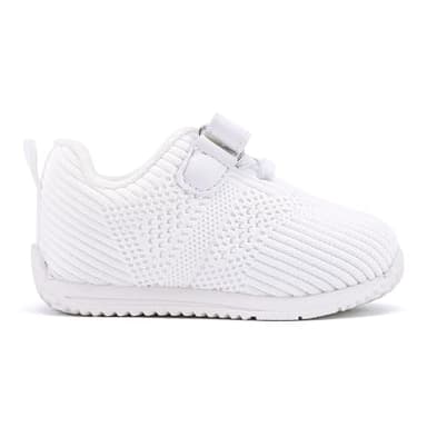 BMCiTYBM Baby Walking Shoes Boy Girl Tennis Sneakers Breathable Infant First Walker Shoes 6 9 12 18 24 Months White Size 6-12 Months Infant - Image 4