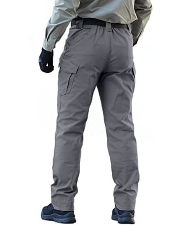 NAVEKULL Men's Work Cargo Pants Lightweight Tactical Pants for Men Stretch Cotton Military Army Combat Slim Fit Hiking Outdoor Trousers with Multi Zipper Pockets - Image 3