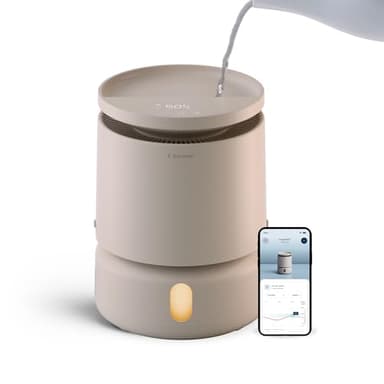 BLUEAIR Room Humidifier - DreamWell - 48Hr Top-Fill Mist-Free InvisibleMist Technology Aroma Stone for Essential Oils and Soothing Mood Lighting - Quiet Operation for Bedroom and Home Use, Beige - Image 1