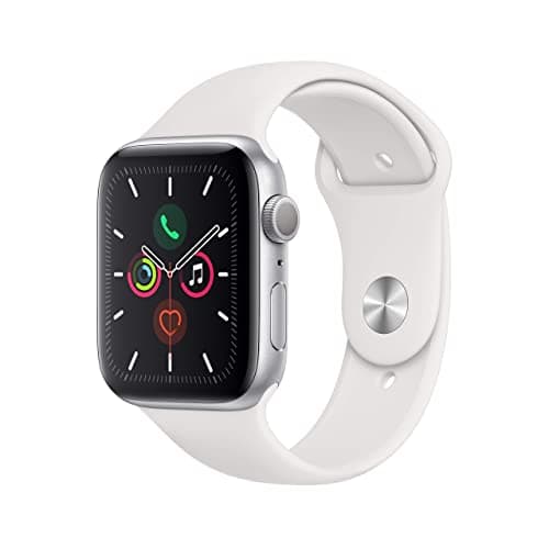 Apple Watch Series 5 (GPS, 40MM) - Silver Aluminum Case with White Sport Band (Renewed) - Image 1