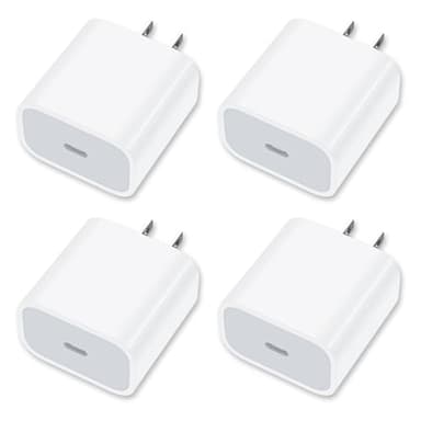 YEOTSMUT [4 Pack] USB-C Wall Charger, 20W USB-C Power Adapter Replacement for Phone 17/16/15/14/13/15 Pro/Pro Max/Plus/XS/XR/X,Galaxy, Pixel,i Pad and More - Image 1