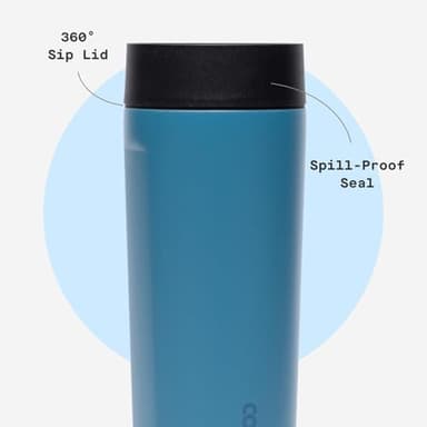 Corkcicle Commuter Cup Travel Mug - Insulated Coffee Mug with Lid - Keeps Drinks Cold 18 Hours - 360° Spill-Proof Sip Lid - Holiday Gift - Great for Gifting Warmth - 17 oz - North Shore - Image 5