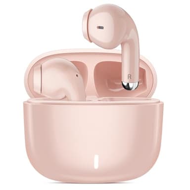 Wireless Earbuds for Samsung S25 S24 Ultra S23 Fe S22+ S21, 5.3 Bluetooth Earbuds Cordless Ear Buds with Mic Touch Stereo Wireless Headphone for iPhone 17 Air 16 15 Pro Max 14 Plus Pixel 10 XL, Pink - Image 1
