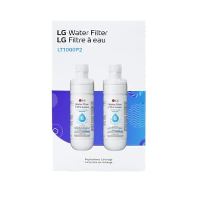 LG LT1000P2 6-Month / 200 Gallon Refrigerator Replacement Water Filter, Reduces Chlorine, 2 Count (Pack of 1), White. - Image 2