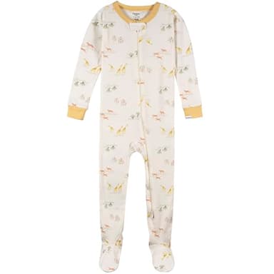 Gerber Unisex-Baby 2-Pack Footed Pajamas, Safari - Image 2