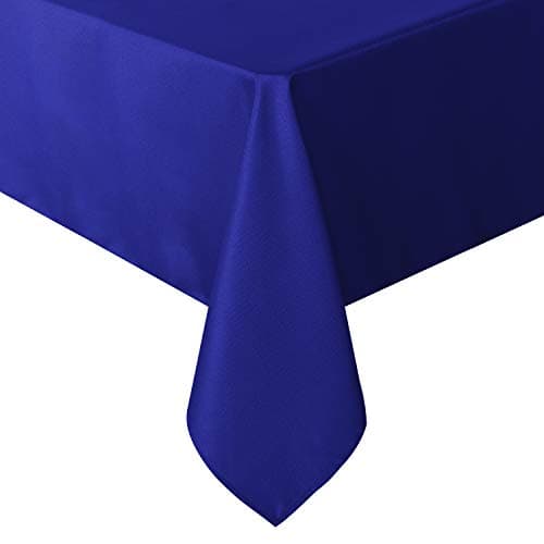 sancua Rectangle Tablecloth - 90 x 156 Inch - Water Resistant Spill Proof Washable Polyester Table Cloth, Royal Blue - Image 1
