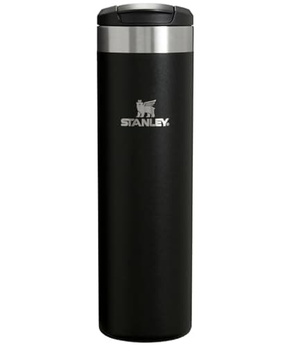 Stanley AeroLight Transit Bottle 20 oz | Locking Drink Through Lid | Leak Resistant Water Bottle or Coffee Travel Mug | Lightweight Insulated Stainless Steel | BPA-Free | Black - Image 1