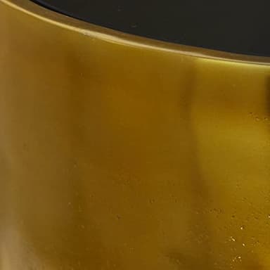 Deco 79 Aluminum Metal Abstract Melting Drip Accent Table with Melting Design and Shaded Glass Top, 16' x 16' x 25', Gold - Image 13