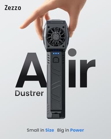 Zezzofan Compressed Air Duster-180000RPM Ultra Powerful Electric Air Duster, 3-Gear Adjustable High Speed Brushless Motor Air Blower for Dust Cleaning PC/Keyboard/Car - Image 5