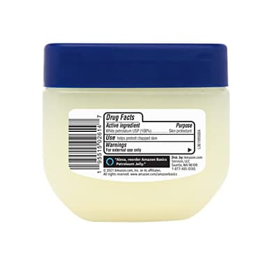 Amazon Basics Petroleum Jelly White Petrolatum Skin Protectant, Unscented, 7.5 oz, 4-Pack, (Previously Solimo) - Image 3
