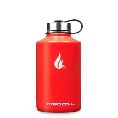 HYDRO CELL Stainless Steel Insulated Water Bottle with Straw - For Cold & Hot Drinks - Metal Vacuum Flask with Screw Cap and Modern Leakproof Sport Thermos for Adults (Mandarin 64oz) - Image 3