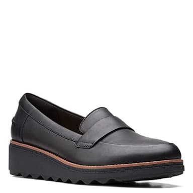 Clarks Women's Sharon Gracie Penny Loafer, Black Soft, 7 - Image 2