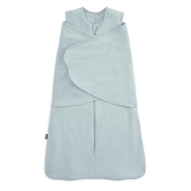 HALO SleepSack SuperSoft Swaddle, Cozy Bamboo Viscose, 3-Way Adjustable Swaddle, 2 Way Zipper, 2 TOG, 0-3 Months, Newborn (Pack of 1), Calm Sage - Image 1
